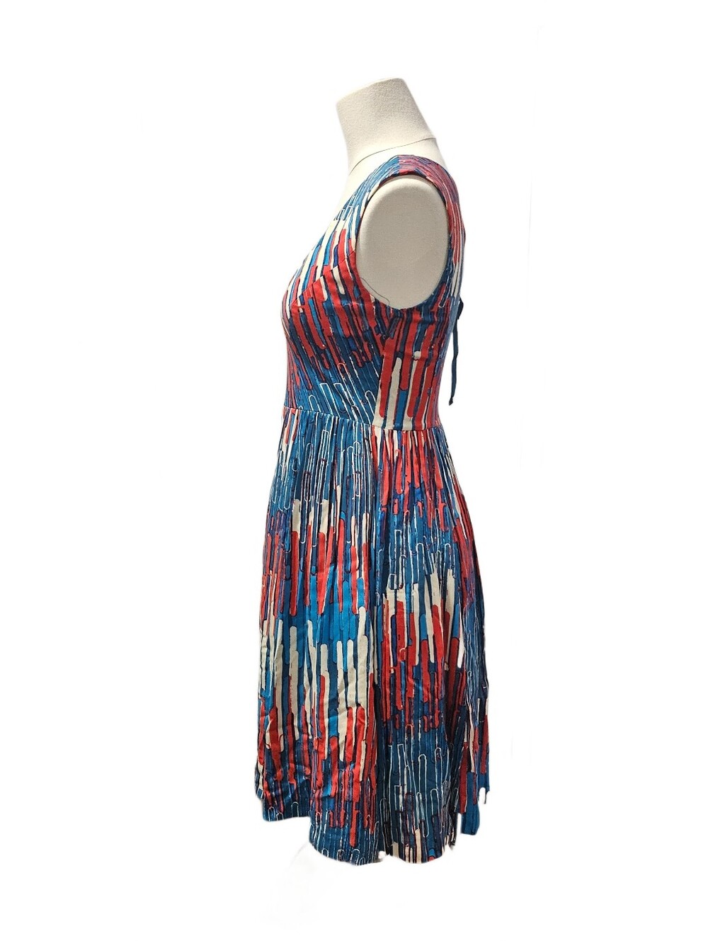 Anthropologie Plenty by Tracy Reese Blue And Pink Midi Dress Size 2 - Picture 4 of 8